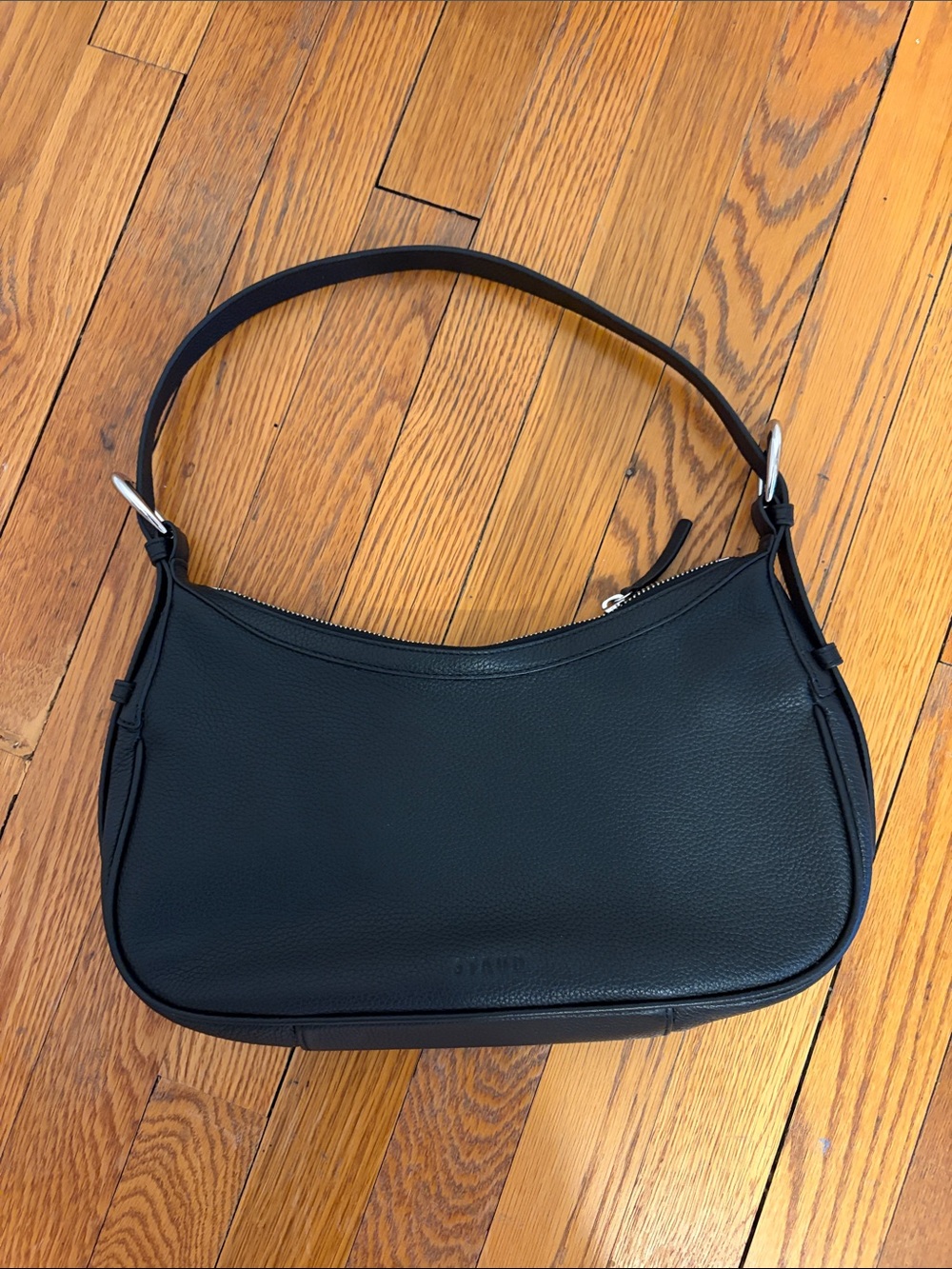 STAUD Black Leather Shoulder Bag